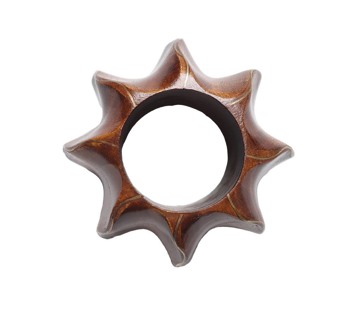 Brown/Gold Twist Napkin Ring - Set of 4