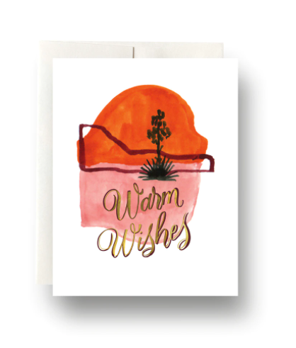 Abstract Cactus Holiday Card