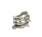 Silver Flux Napkin Ring - Set of 4