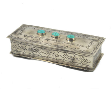 Stamped Turquoise Eyeglass Box