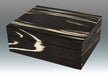 Black/Cream Hinged Lacquer Box