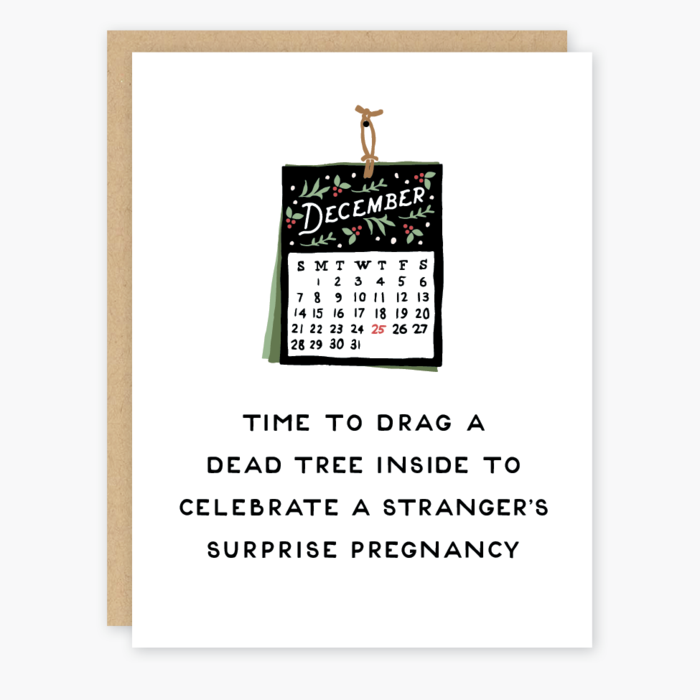 Holiday Surprise Pregnancy Card
