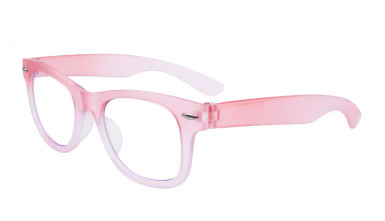 pink max blue-light blocking glasses for kids